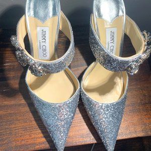 Silver Glitter Jimmy Choos - Size 37